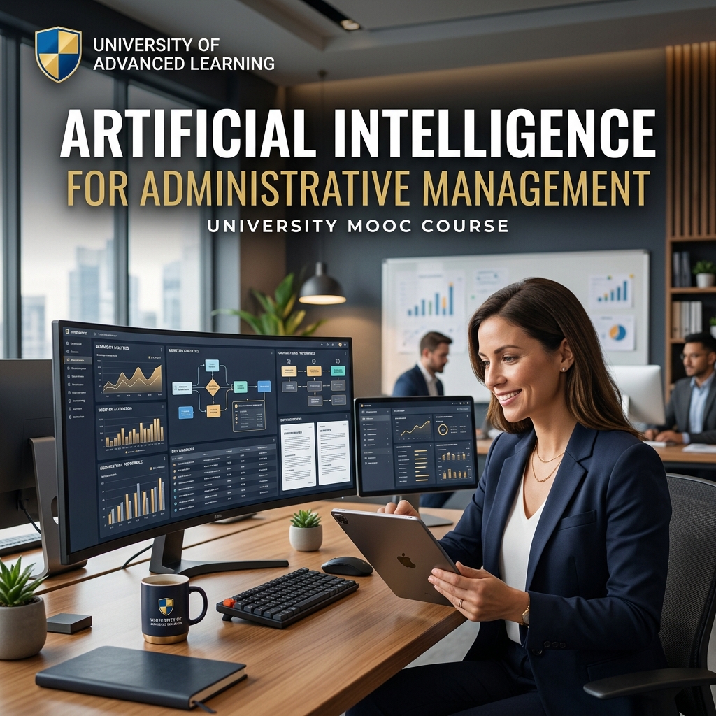 Profesional administrativa usando Inteligencia Artificial